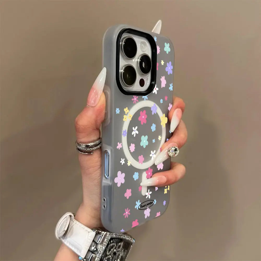 Candy Color 2-In-1 Garden Summer Dopamine Phone Case, Military Grade anti Drop, Supports Magsafe Phone Case, Suitable for Iphone 17 Air 16 Pro Max 15 14 plus 13 12 11 Samsung Galaxy S26 Ultra S25 Ultra S24 S23 S22 Phone Case. A200
