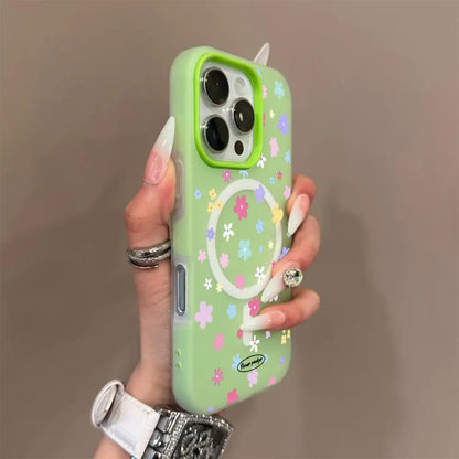 Candy Color 2-In-1 Garden Summer Dopamine Phone Case, Military Grade anti Drop, Supports Magsafe Phone Case, Suitable for Iphone 17 Air 16 Pro Max 15 14 plus 13 12 11 Samsung Galaxy S26 Ultra S25 Ultra S24 S23 S22 Phone Case. A200