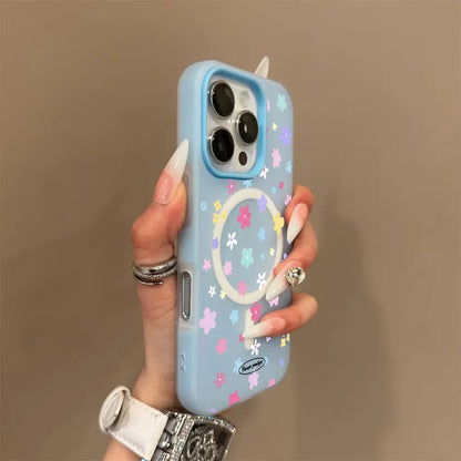 Candy Color 2-In-1 Garden Summer Dopamine Phone Case, Military Grade anti Drop, Supports Magsafe Phone Case, Suitable for Iphone 17 Air 16 Pro Max 15 14 plus 13 12 11 Samsung Galaxy S26 Ultra S25 Ultra S24 S23 S22 Phone Case. A200