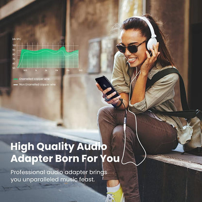 UGREEN Lightning to 3.5mm Headphone Adapter for iPhone, MFi Certified, Grey - Compatible with iPhone 14 Pro Max/14 Plus/13/12/11 Pro Max/SE/XS, Durable Aluminum Shell