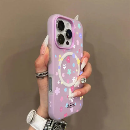 Candy Color 2-In-1 Garden Summer Dopamine Phone Case, Military Grade anti Drop, Supports Magsafe Phone Case, Suitable for Iphone 17 Air 16 Pro Max 15 14 plus 13 12 11 Samsung Galaxy S26 Ultra S25 Ultra S24 S23 S22 Phone Case. A200