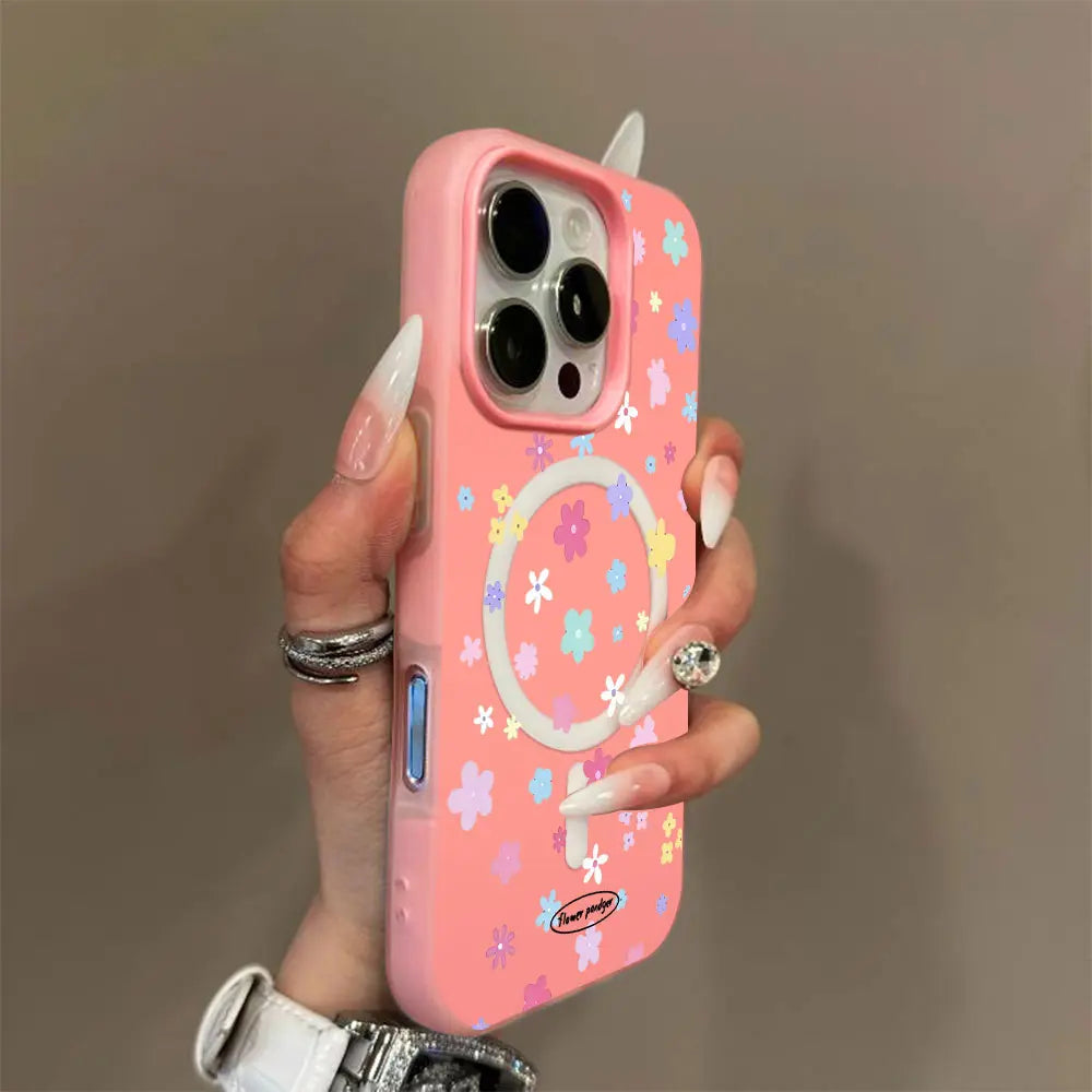 Candy Color 2-In-1 Garden Summer Dopamine Phone Case, Military Grade anti Drop, Supports Magsafe Phone Case, Suitable for Iphone 17 Air 16 Pro Max 15 14 plus 13 12 11 Samsung Galaxy S26 Ultra S25 Ultra S24 S23 S22 Phone Case. A200