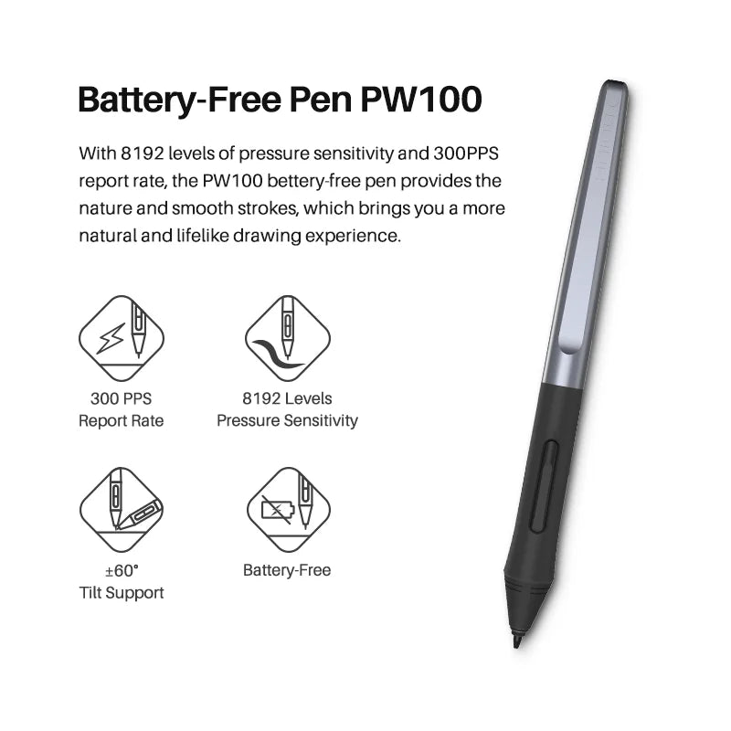 Mesa Digitalizadora HUION Inspiroy H610X | Caneta Sem Bateria | Função de Inclinação (Tilt) | Compatível com PC, Android, macOS e ChromeOS