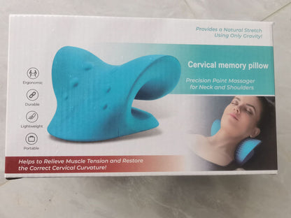 Travesseiro Massageador Cervical com Tração para Pescoço e Ombros | Alívio da Dor, Relaxamento e Melhor Qualidade do Sono
