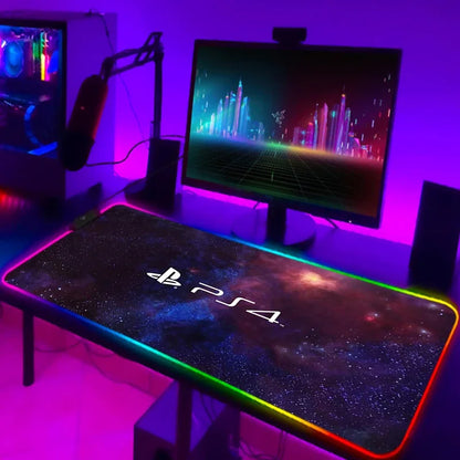 Mouse Pad Gamer RGB LED Grande | Iluminação Multicolorida | Base Antiderrapante | Ideal para PC, Notebook e Setup Gamer
