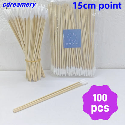 Cotonetes de Precisão com Cabo de Bambu | 400 Peças | Uso Profissional e Doméstico
