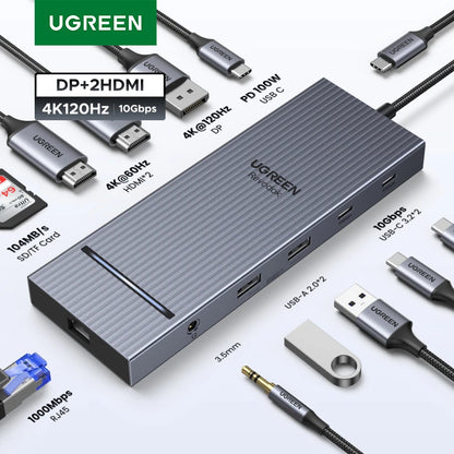 Estação de Acoplamento HUB USB UGREEN 4K120Hz DP Tipo-C