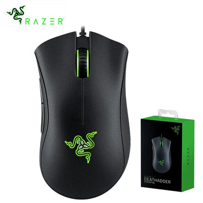 Mouse Gamer Razer DeathAdder Essential Original com Sensor Óptico de 6400 DPI | 5 Botões Programáveis | USB para PC e Notebook