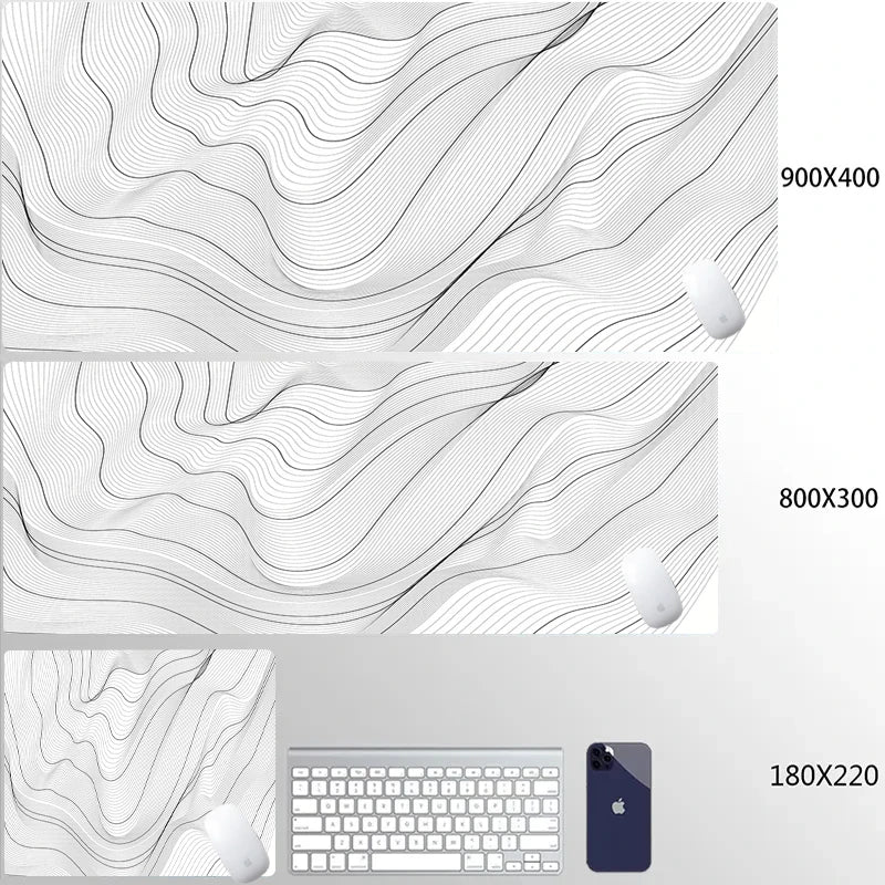 Mouse Pad Gamer XXL 90x40 cm com Estampa Líquida Strata | Base Antiderrapante | Superfície Macia para PC, Notebook e Setup Gamer