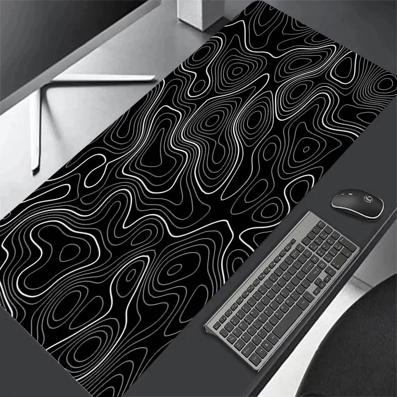 Mouse Pad Gamer XXL 90x40 cm com Estampa Líquida Strata | Base Antiderrapante | Superfície Macia para PC, Notebook e Setup Gamer