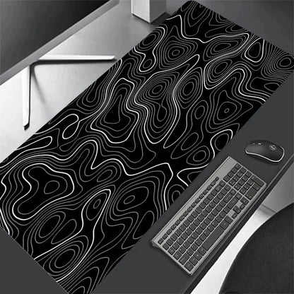 Mouse Pad Gamer XXL 90x40 cm com Estampa Líquida Strata | Base Antiderrapante | Superfície Macia para PC, Notebook e Setup Gamer