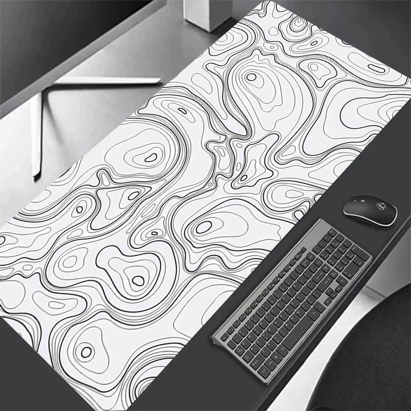 Mouse Pad Gamer XXL 90x40 cm com Estampa Líquida Strata | Base Antiderrapante | Superfície Macia para PC, Notebook e Setup Gamer