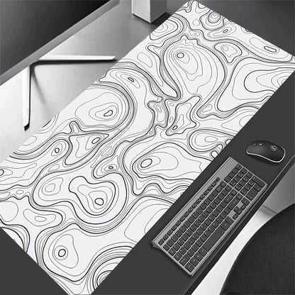 Mouse Pad Gamer XXL 90x40 cm com Estampa Líquida Strata | Base Antiderrapante | Superfície Macia para PC, Notebook e Setup Gamer