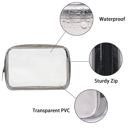 Necessaire Transparente Premium | Porta Maquiagem, Cosméticos e Produtos de Higiene