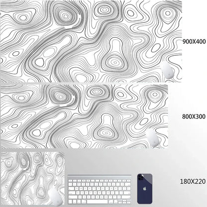 Mouse Pad Gamer XXL 90x40 cm com Estampa Líquida Strata | Base Antiderrapante | Superfície Macia para PC, Notebook e Setup Gamer