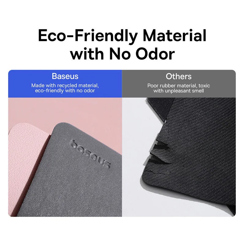 Mouse Pad Baseus Premium em Couro PU Impermeável 26x21 cm | Base Antiderrapante | Ideal para PC, Notebook e Gamer