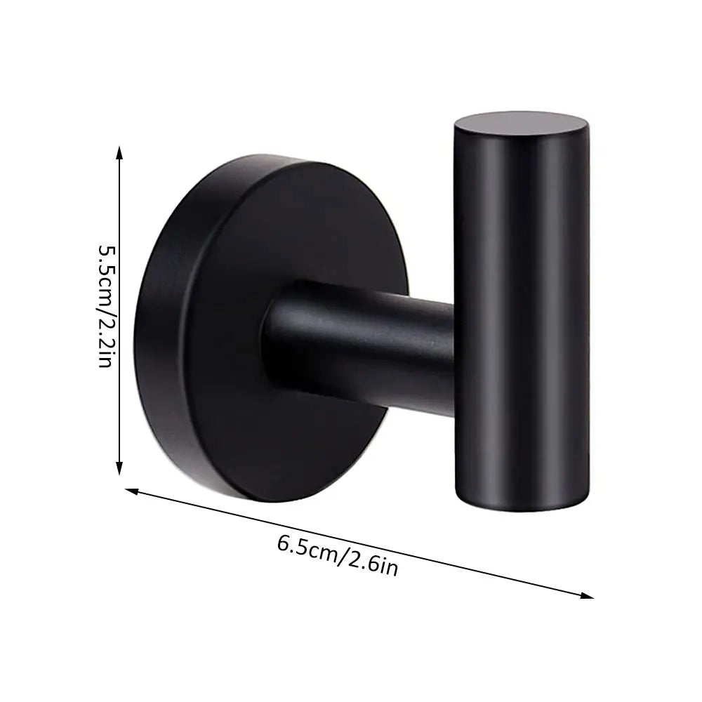Kit com 2 Ganchos de Parede em Aço Inoxidável | Suporte para Toalhas, Roupas, Chaves e Acessórios