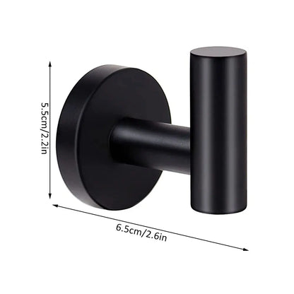 Kit com 2 Ganchos de Parede em Aço Inoxidável | Suporte para Toalhas, Roupas, Chaves e Acessórios