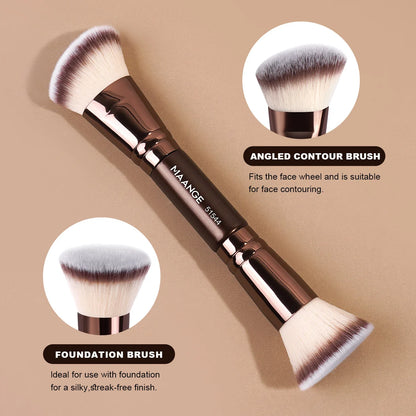 Kit de Pincéis MAANGE 5 Peças | Ideal para Base, Corretivo, Contorno, Blush e Olhos