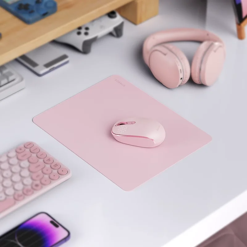 Mouse Pad Baseus Premium em Couro PU Impermeável 26x21 cm | Base Antiderrapante | Ideal para PC, Notebook e Gamer