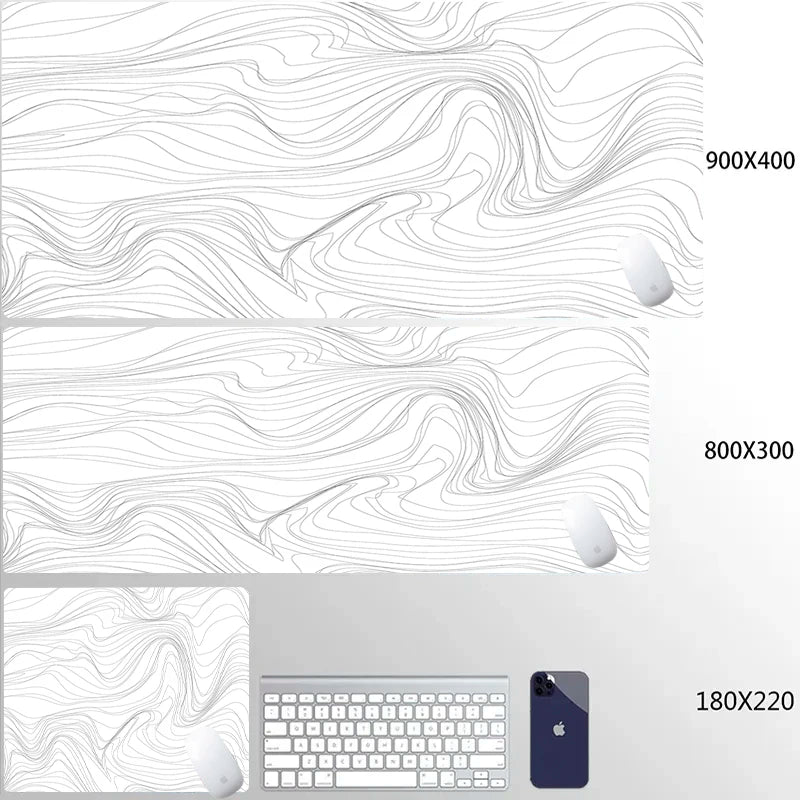 Mouse Pad Gamer XXL 90x40 cm com Estampa Líquida Strata | Base Antiderrapante | Superfície Macia para PC, Notebook e Setup Gamer