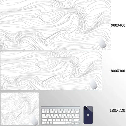 Mouse Pad Gamer XXL 90x40 cm com Estampa Líquida Strata | Base Antiderrapante | Superfície Macia para PC, Notebook e Setup Gamer