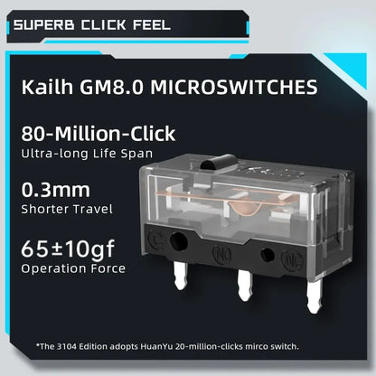 Mouse Gamer Machenike M7 Pro Sem Fio e com Fio | Sensor PAW3395 | Até 26.000 DPI | RGB | Ultraleve 74g