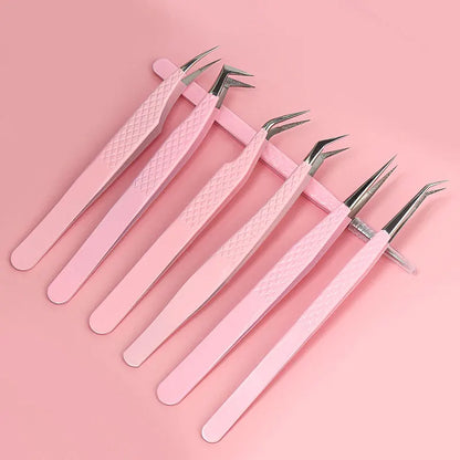 Pinça para Cílios Profissional | Aço Inoxidável | Precisão para Volume Russo e Fio a Fio
