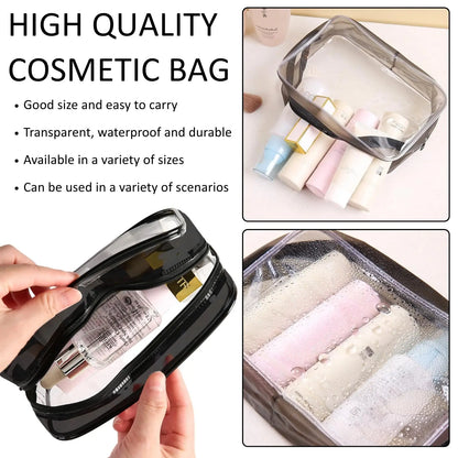 Necessaire Transparente Premium | Porta Maquiagem, Cosméticos e Produtos de Higiene