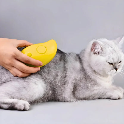 🐶 Escova Pet 3 em 1 com Vapor | Remove Pelos, Massageia e Limpa | Autolimpeza para Cães e Gatos