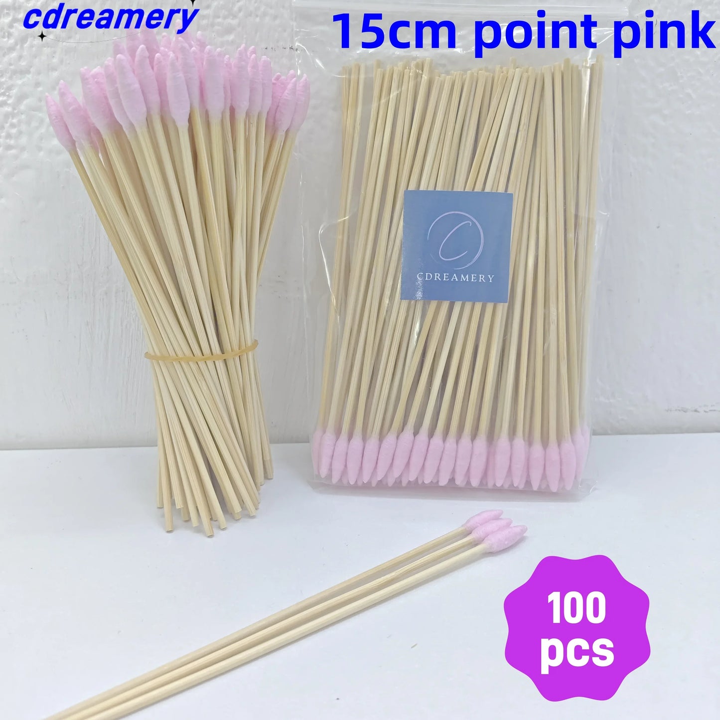 Cotonetes de Precisão com Cabo de Bambu | 400 Peças | Uso Profissional e Doméstico