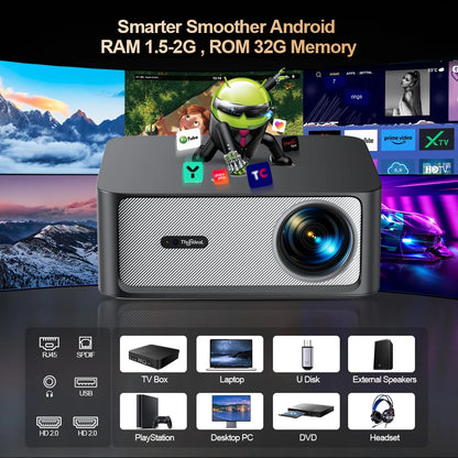 ThundeaL 3000Ansi 4K Full HD Projector TD98Pro 2G 32G Home Theater WiFi Android Portable Samrt TV Cinema TD98 Pro Beam Projector