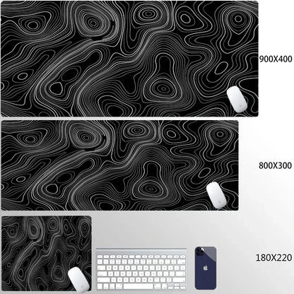 Mouse Pad Gamer XXL 90x40 cm com Estampa Líquida Strata | Base Antiderrapante | Superfície Macia para PC, Notebook e Setup Gamer