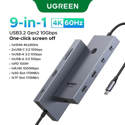 Estação de Acoplamento HUB USB UGREEN 4K120Hz DP Tipo-C