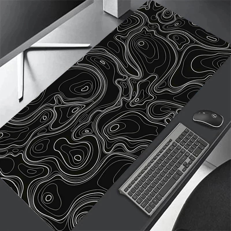 Mouse Pad Gamer XXL 90x40 cm com Estampa Líquida Strata | Base Antiderrapante | Superfície Macia para PC, Notebook e Setup Gamer