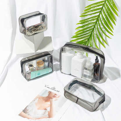 Necessaire Transparente Premium | Porta Maquiagem, Cosméticos e Produtos de Higiene