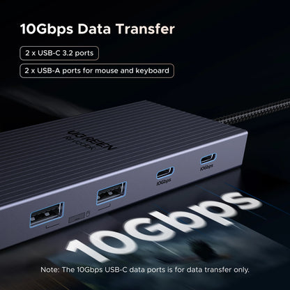 Estação de Acoplamento HUB USB UGREEN 4K120Hz DP Tipo-C