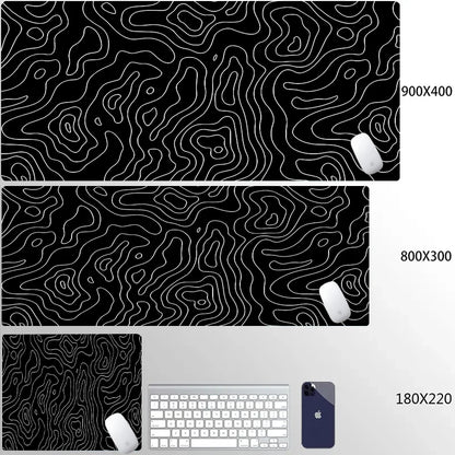 Mouse Pad Gamer XXL 90x40 cm com Estampa Líquida Strata | Base Antiderrapante | Superfície Macia para PC, Notebook e Setup Gamer