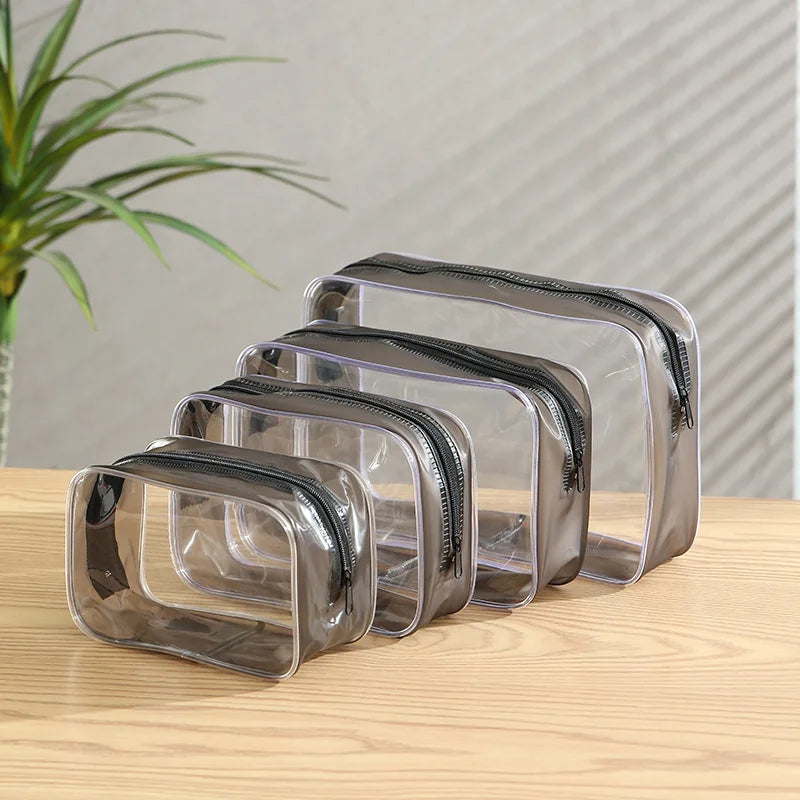 Necessaire Transparente Premium | Porta Maquiagem, Cosméticos e Produtos de Higiene