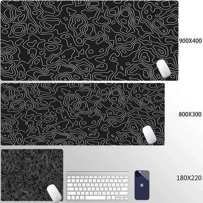 Mouse Pad Gamer XXL 90x40 cm com Estampa Líquida Strata | Base Antiderrapante | Superfície Macia para PC, Notebook e Setup Gamer