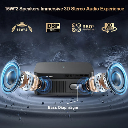 ThundeaL 3000Ansi 4K Full HD Projector TD98Pro 2G 32G Home Theater WiFi Android Portable Samrt TV Cinema TD98 Pro Beam Projector