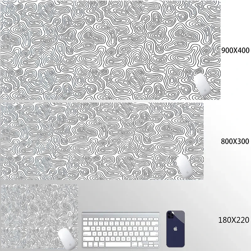 Mouse Pad Gamer XXL 90x40 cm com Estampa Líquida Strata | Base Antiderrapante | Superfície Macia para PC, Notebook e Setup Gamer