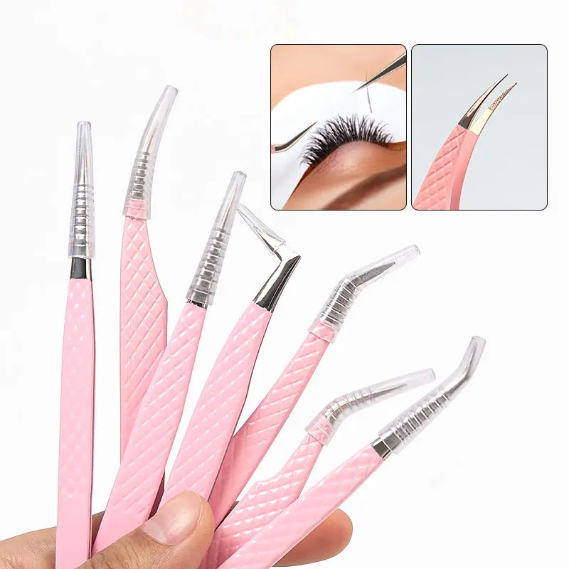 Pinça para Cílios Profissional | Aço Inoxidável | Precisão para Volume Russo e Fio a Fio