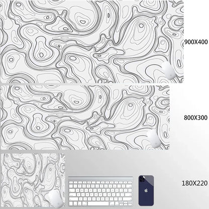 Mouse Pad Gamer XXL 90x40 cm com Estampa Líquida Strata | Base Antiderrapante | Superfície Macia para PC, Notebook e Setup Gamer