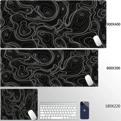 Mouse Pad Gamer XXL 90x40 cm com Estampa Líquida Strata | Base Antiderrapante | Superfície Macia para PC, Notebook e Setup Gamer