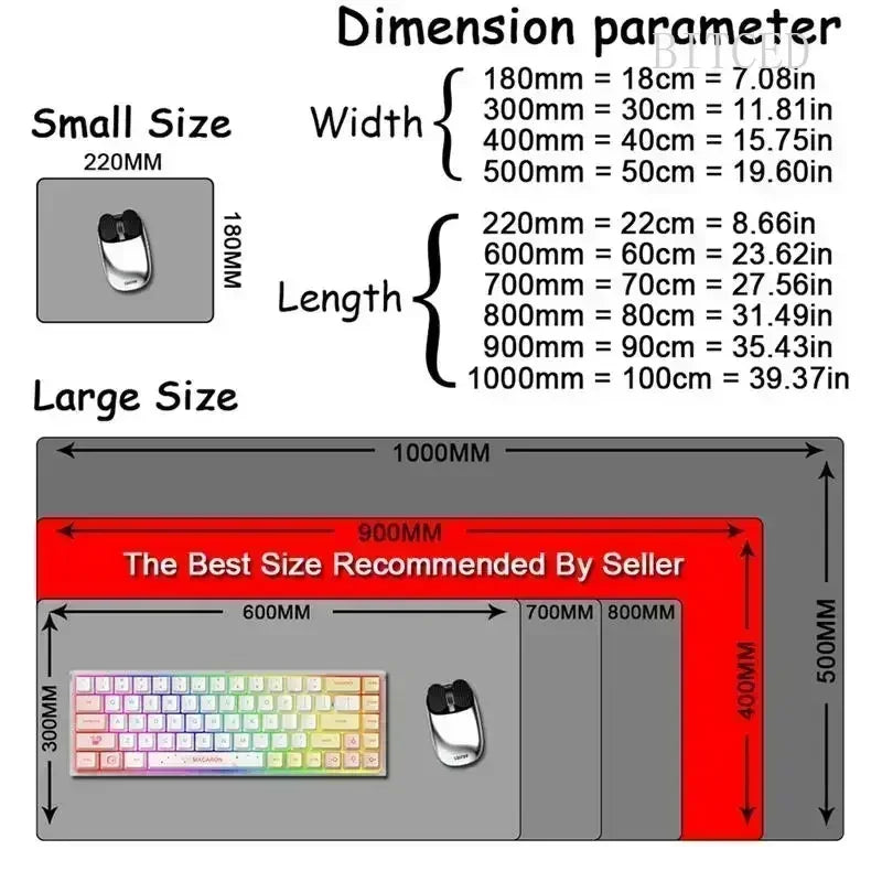 Mouse Pad Gamer XXL 90x40 cm com Estampa Líquida Strata | Base Antiderrapante | Superfície Macia para PC, Notebook e Setup Gamer