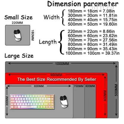 Mouse Pad Gamer XXL 90x40 cm com Estampa Líquida Strata | Base Antiderrapante | Superfície Macia para PC, Notebook e Setup Gamer