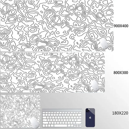 Mouse Pad Gamer XXL 90x40 cm com Estampa Líquida Strata | Base Antiderrapante | Superfície Macia para PC, Notebook e Setup Gamer