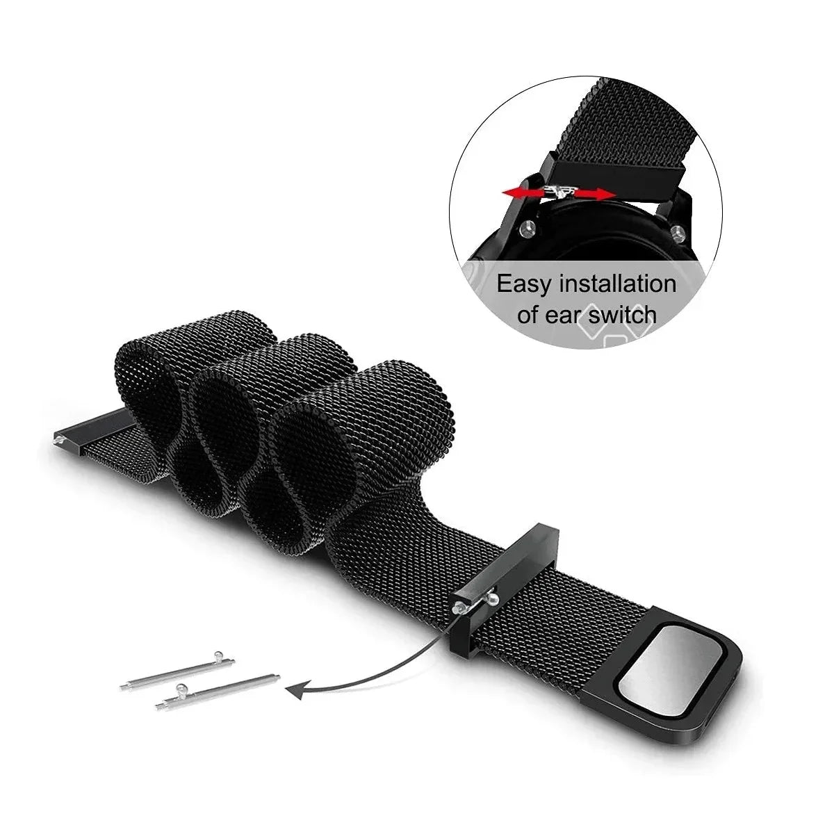 Pulseira Milanesa para Relógio Amazfit | Fecho Magnético Seguro | Estilo Premium