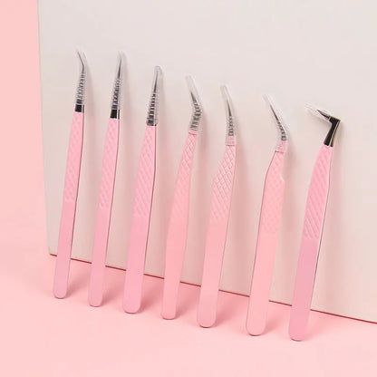 Pinça para Cílios Profissional | Aço Inoxidável | Precisão para Volume Russo e Fio a Fio